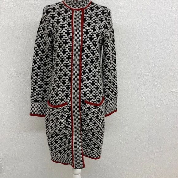 CHICO’S Mystic Checkered Mix Plaid Sweater Coat Women’s - Picture 2 of 10